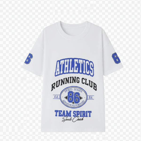 Athletics Running Club Oversized T-Shirt for Women – Sporty Streetwear Tee