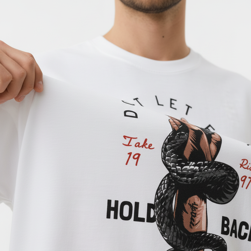 Serpent Oversized Streetwear T-Shirt – Bold Snake Graphic | Unisex