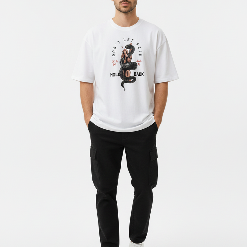 Serpent Oversized Streetwear T-Shirt – Bold Snake Graphic | Unisex