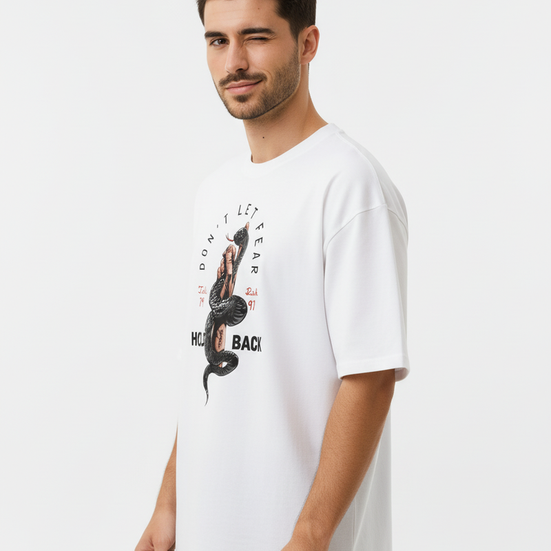 Serpent Oversized Streetwear T-Shirt – Bold Snake Graphic | Unisex