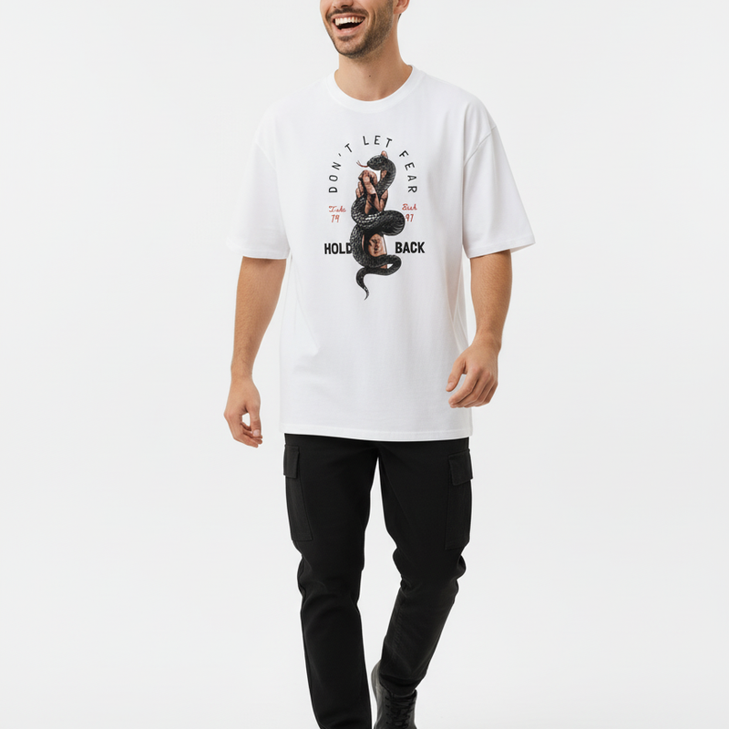 Serpent Oversized Streetwear T-Shirt – Bold Snake Graphic | Unisex