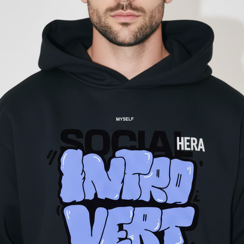 Social Introvert Urban Street Hoodie – Premium Unisex Hoodie | Made in India