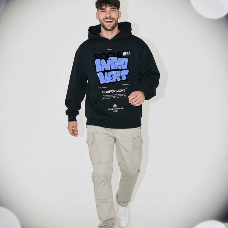 Social Introvert Urban Street Hoodie – Premium Unisex Hoodie | Made in India