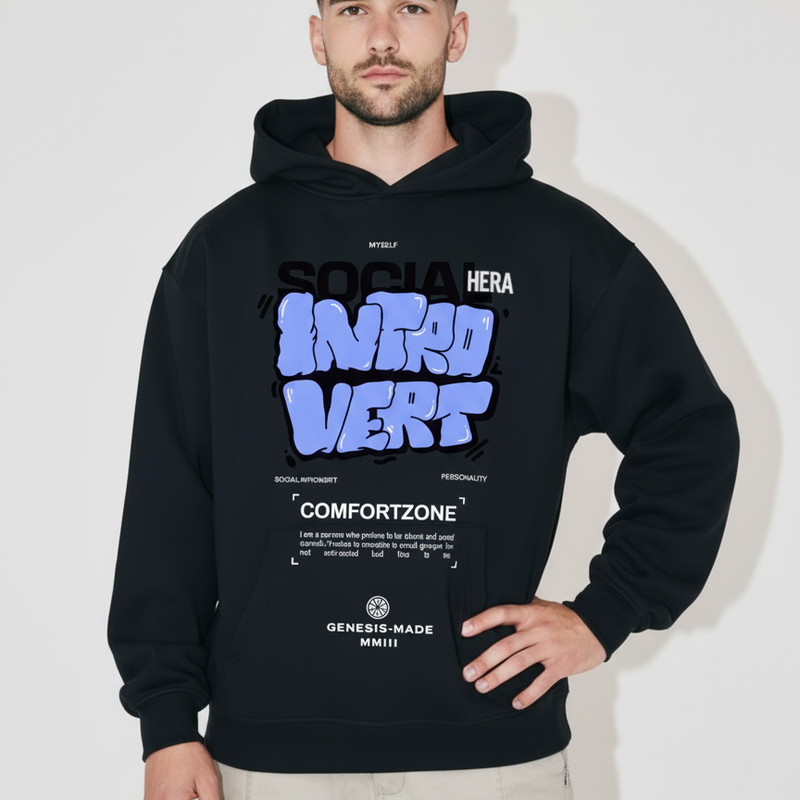 Social Introvert Urban Street Hoodie – Premium Unisex Hoodie | Made in India